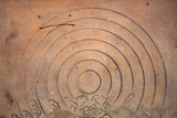 Brown Cement floor - Circle patterns - Texture Background - Backdrop concept