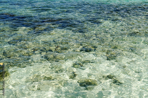 Closeup Clear sea - nature texture background - at phuket thailand 