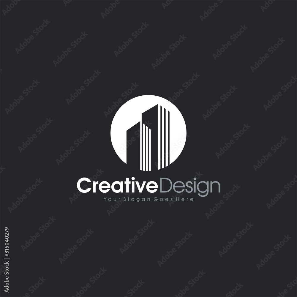 Obraz premium Building Construction Logo Vector Design Template