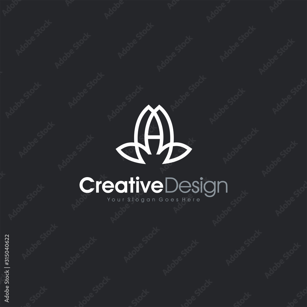 Letter A Logo Yoga Logo icon Letter A Logo Yoga Logo icon