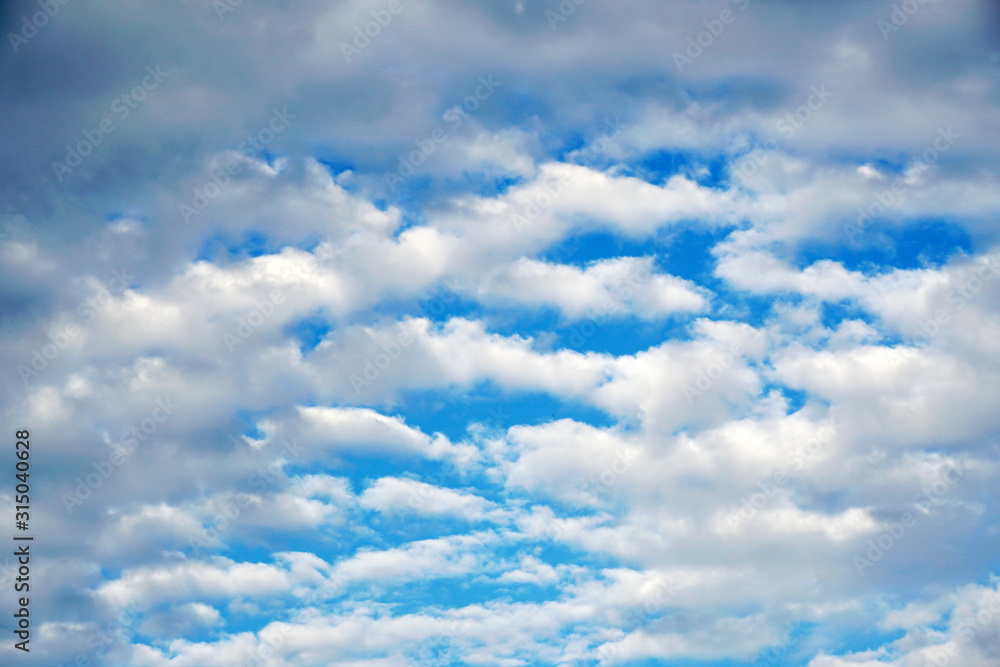 Fototapeta premium Nature Mostly White Clouds and Blue Sky Texture Background