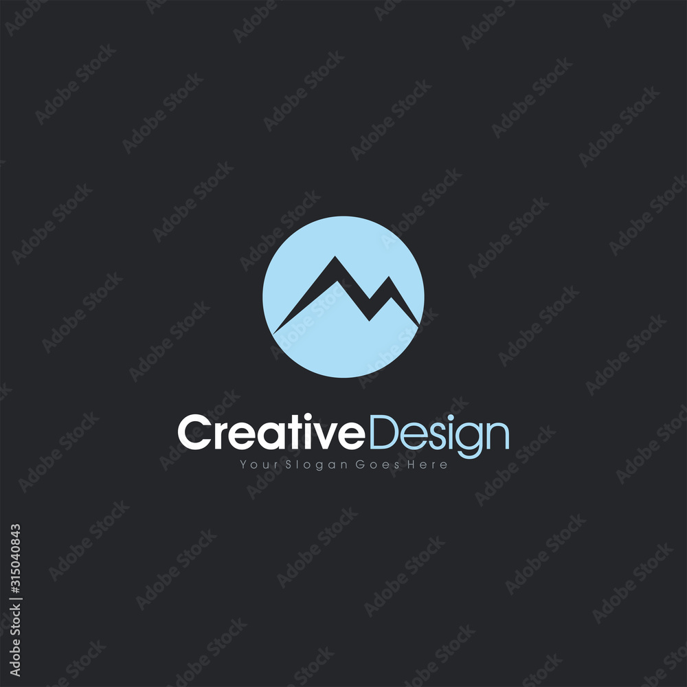 Letter M mountain Logo Vector Icon Letter M Letter M mountain Logo Vector Icon Letter M