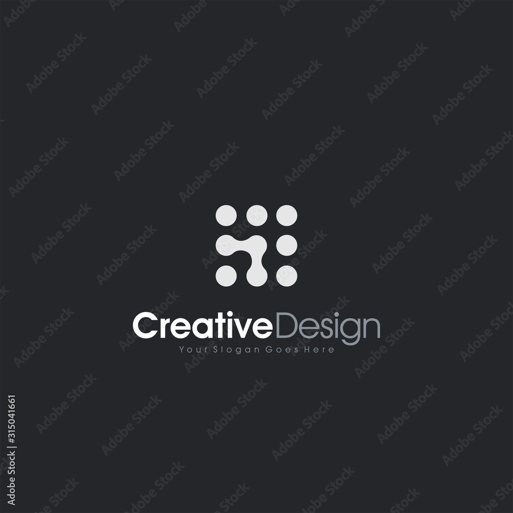 Vector Icon Dots Letter Icon Black and white Vector Icon Dots Letter Icon Black and white