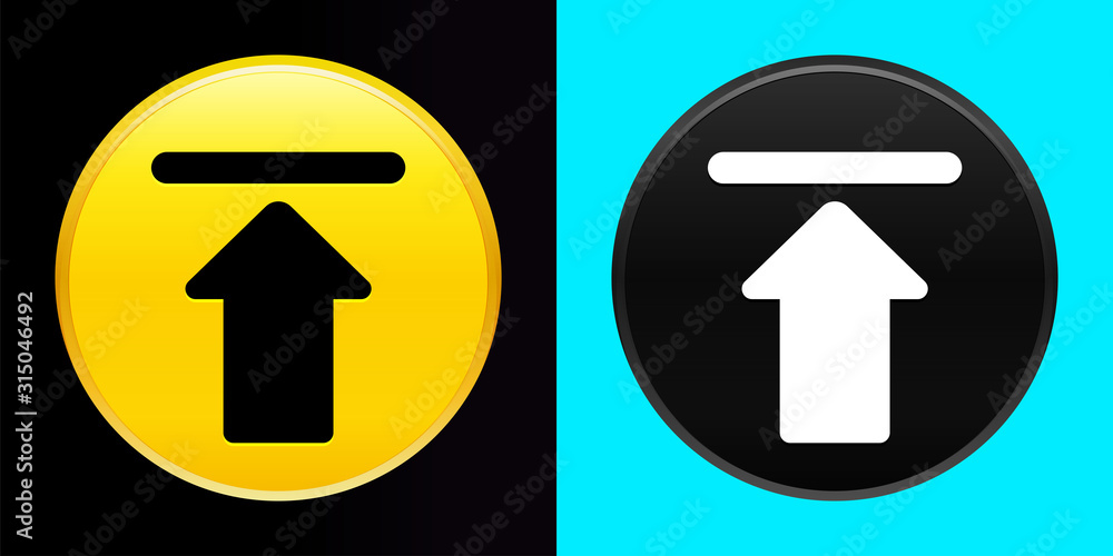 Upload icon flat exclusive button set Upload icon flat exclusive button set