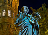 Monument to Nicolaus Copernicus at Market square in Torun. Poland