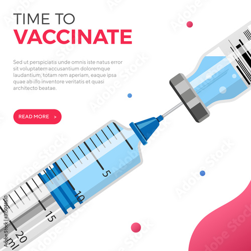 Plastic Medical Syringe and Vial Icon