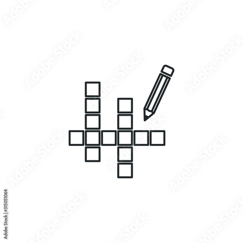 crossword icon template color editable. crossword symbol vector sign isolated on white background illustration for graphic and web design.