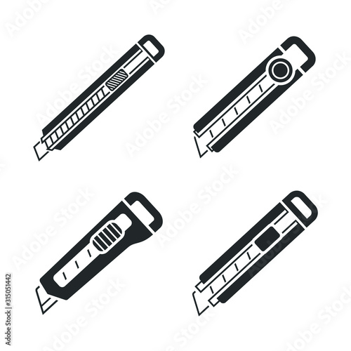cutter icon template color editable. Working tools, Construction and Manufacturing symbol vector sign isolated on white background illustration for graphic and web design.