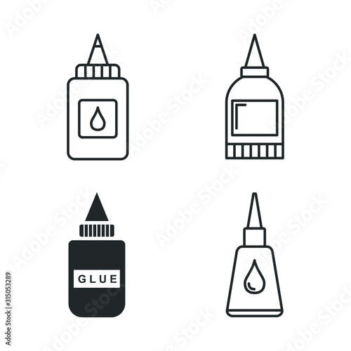 glue icon template color editable. glue or machine oil symbol vector sign isolated on white background illustration for graphic and web design.