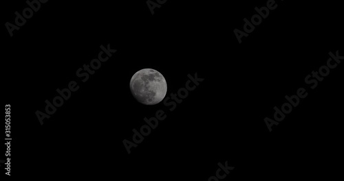 Detailed lunar timelapse with its valleys and craters.