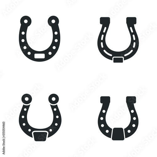 Horseshoe icon template color editable. Horseshoe symbol vector sign isolated on white background illustration for graphic and web design.