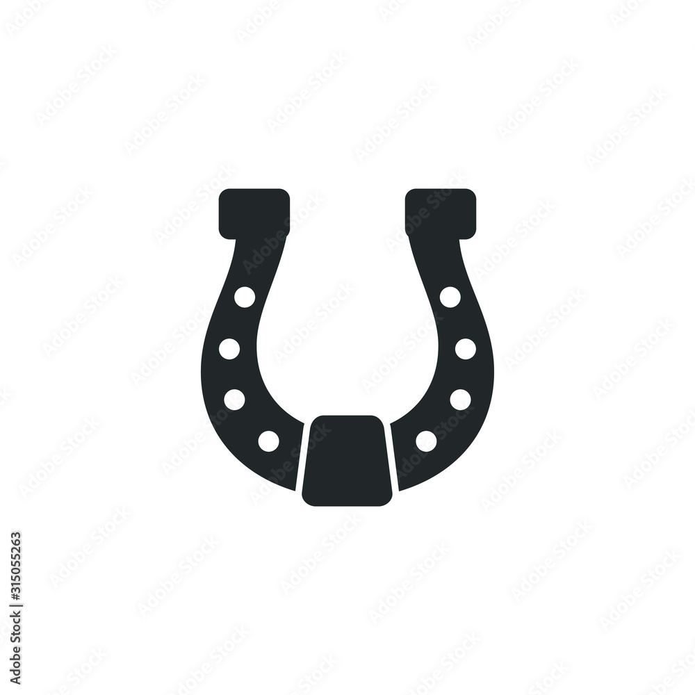 Horseshoe icon template color editable. Horseshoe symbol vector sign