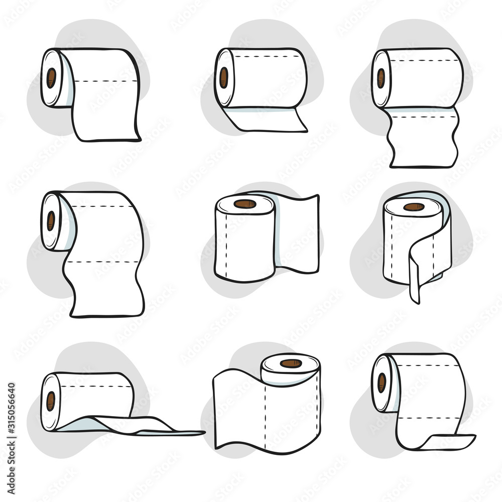 Cartoon Vector Illustration of Toilet Paper 2383145 Vector Art at Vecteezy, toilet  paper 
