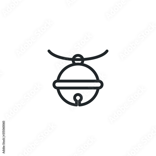 pet bell icon template color editable. pet bell symbol vector sign isolated on white background illustration for graphic and web design.