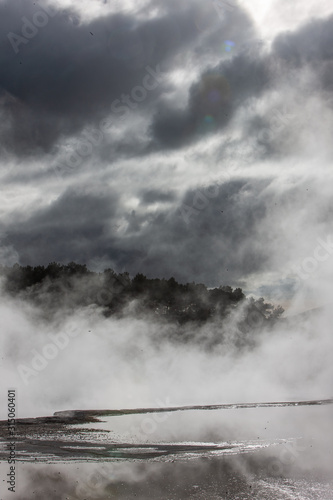 Wai o tapu thermal park. Volcanic. Rotorua New Zealand