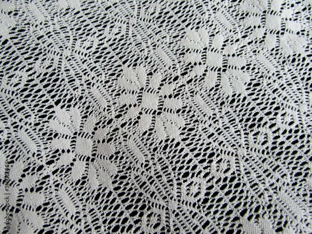 White lace on the black background backdrop White lace on the black background backdrop