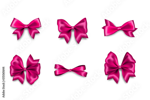 Holiday satin gift bow knot ribbon valentines day