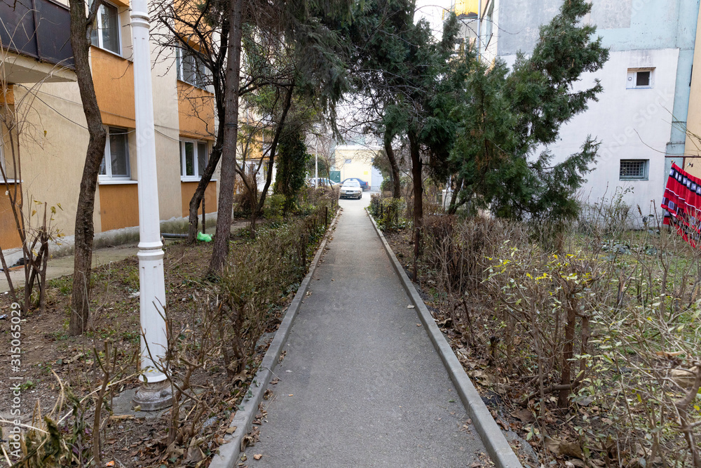 Fototapeta premium Aleey between block