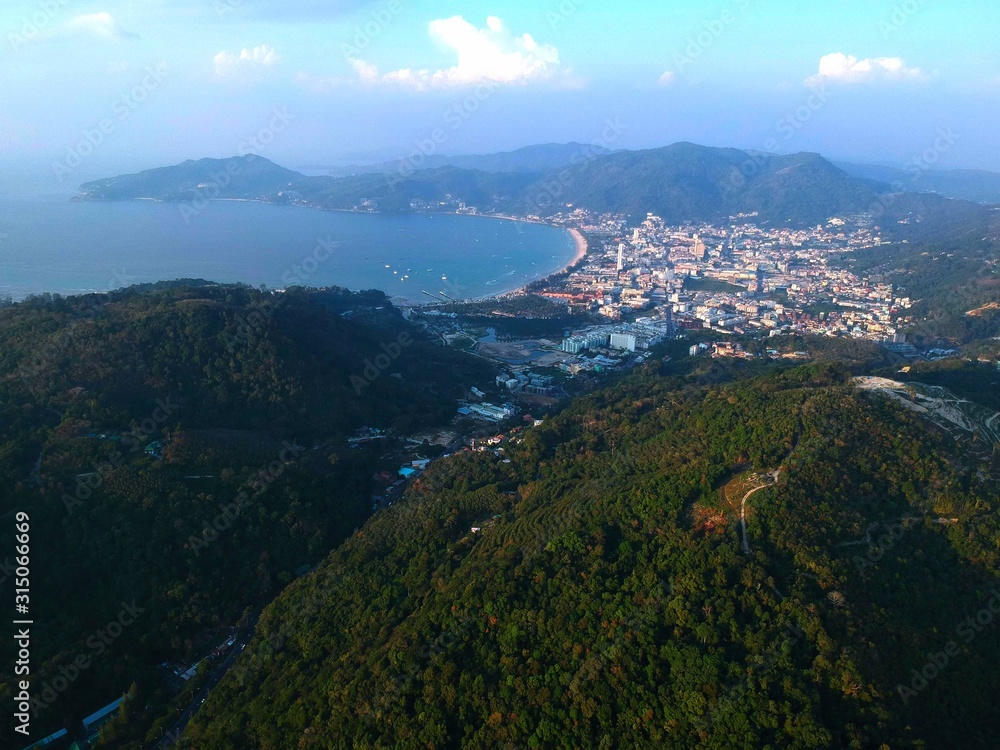 Aerial Panoramic Views of Phuket Thailand 