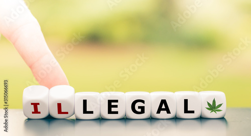 Foto Symbol the legalization of cannabis.