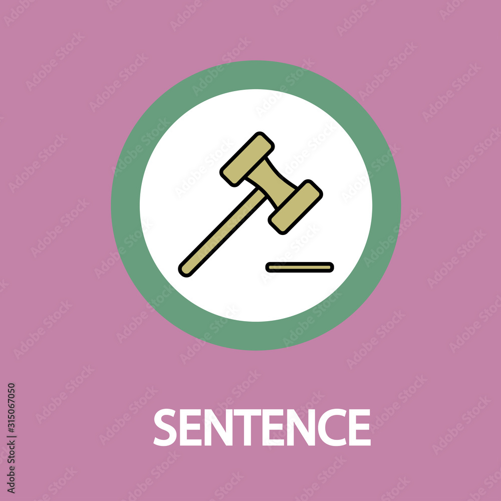 Gavel is a symbol of justice. Design template for sentencing and bills, court, justice, auction. Vector illustration Gavel is a symbol of justice. Design template for sentencing and bills, court, justice, auction. Vector illustration