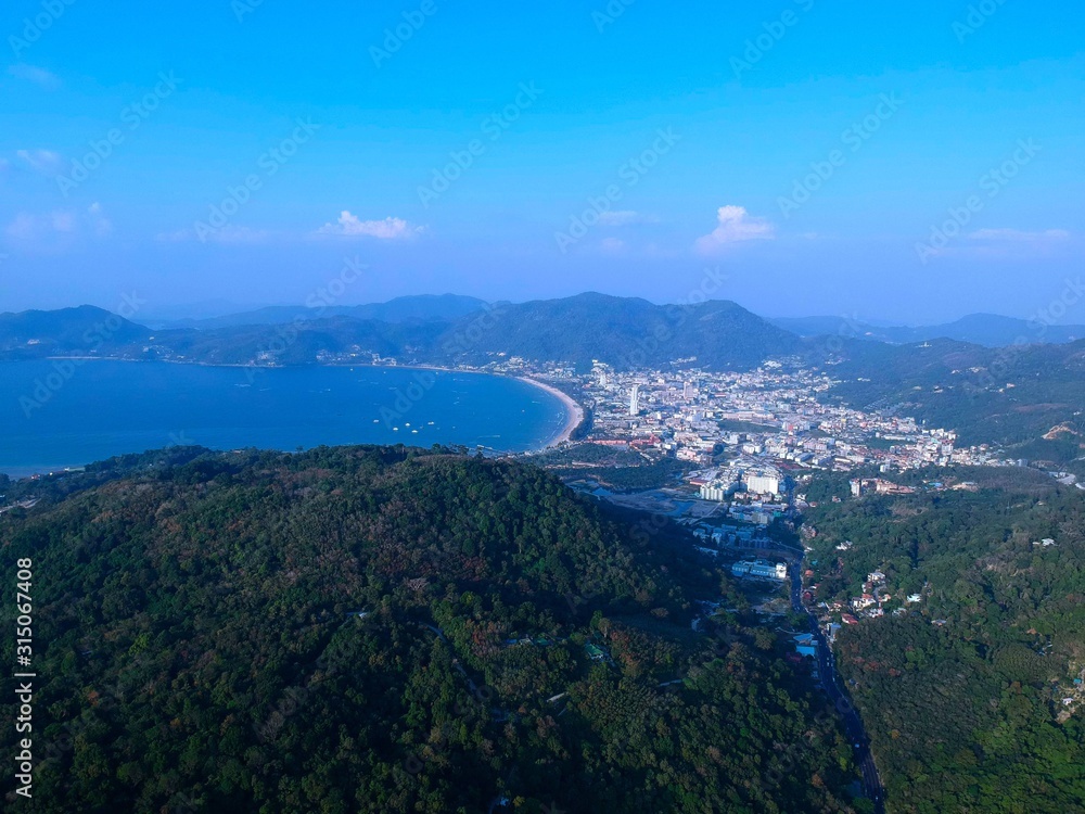 Aerial Panoramic Views of Phuket Thailand 