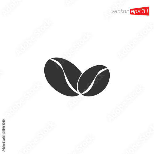 Coffee Bean Icon Design Illustration