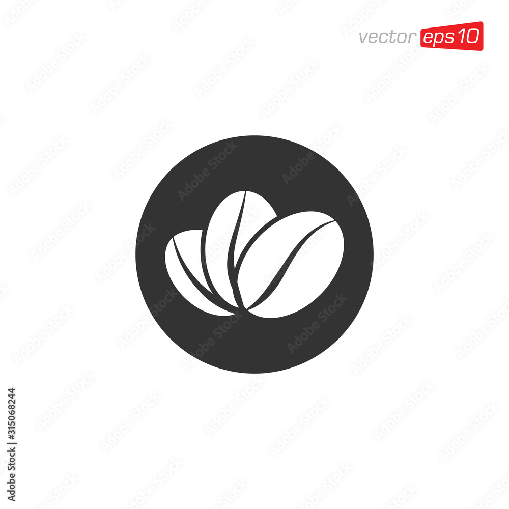 Coffee Bean Icon Design Illustration Coffee Bean Icon Design Illustration