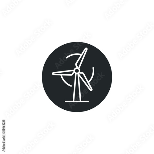 Wind power icon template color editable. wind turbine symbol vector sign isolated on white background illustration for graphic and web design.