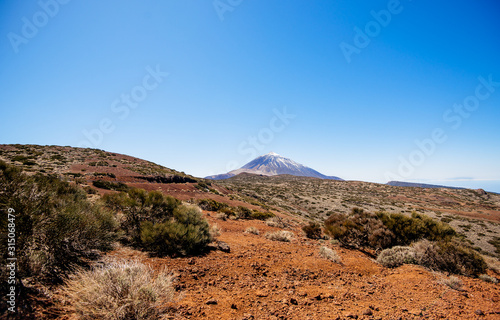 View of the Teide volcano from the Guajara peak  Tenerife  Spain.  Teide National Park