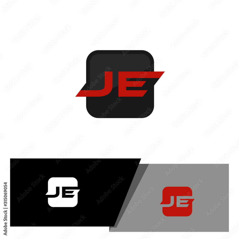 modern and creative Letter JE logo modern and creative Letter JE logo