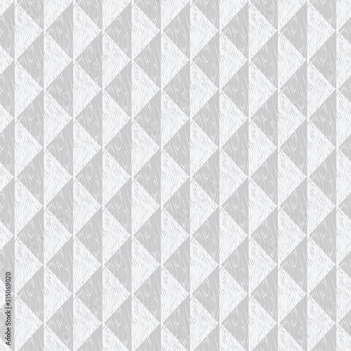 Vector Gray and White Organic Diamonds Triangles Seamless Repeat Pattern. Background for textiles, cards, manufacturing, wallpapers, print, gift wrap and scrapbooking.