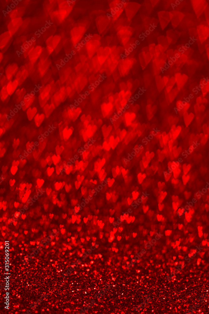 Hearts Bokeh Background . Valentine's day background