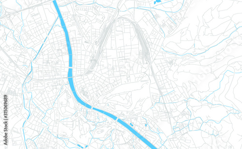 Salzburg, Austria bright vector map photo