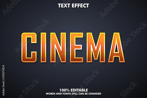 Cinematic text effect, movie title mock up