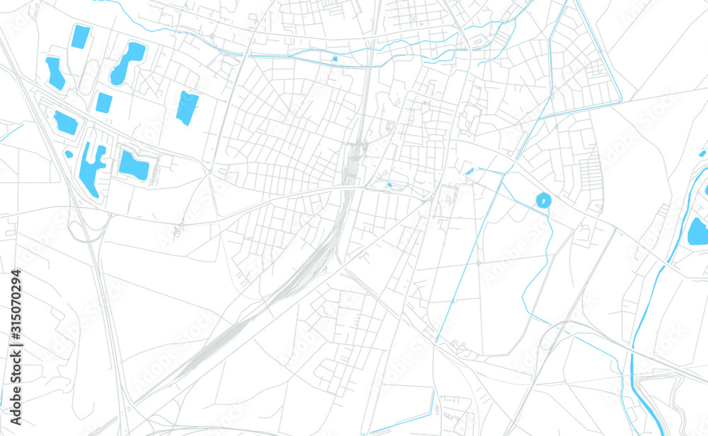 Wiener Neustadt, Austria bright vector map