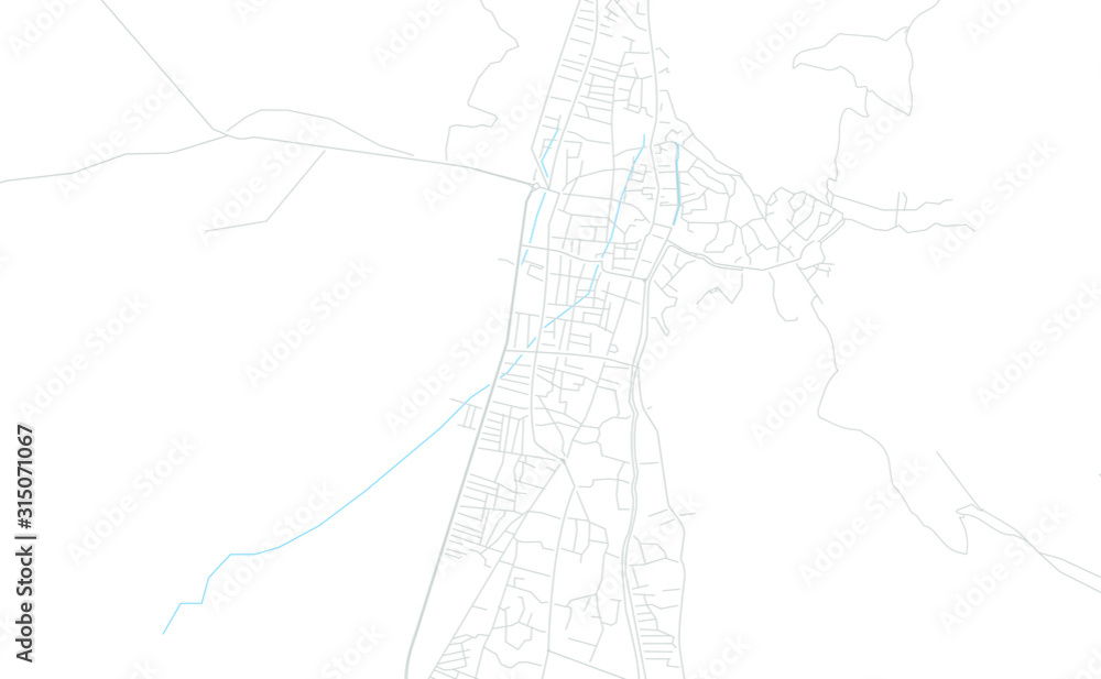 Shaki, Azerbaijan bright vector map