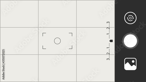 smart phone camera frame blank