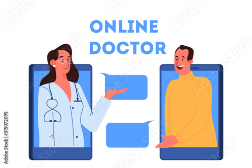 Online medical consultation concept