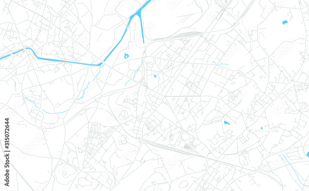 La Louviere, Belgium bright vector map