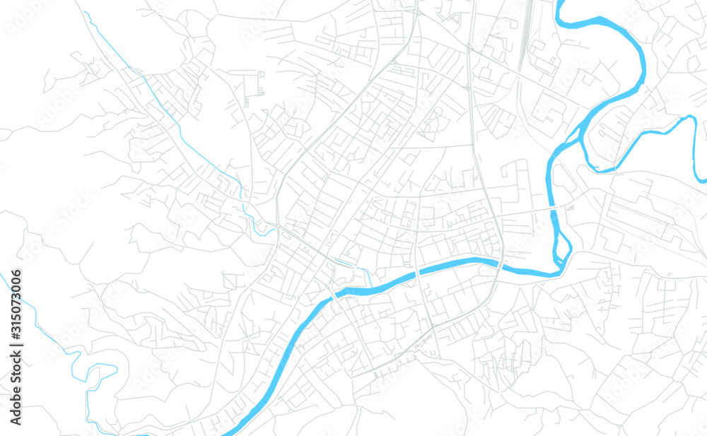 Banja Luka, Bosnia and Herzegovina bright vector map