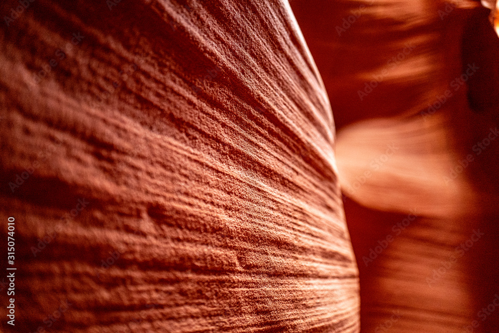 Obraz premium slot canyon, linien, geringe tiefenschärfe