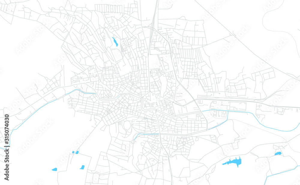 Haskovo, Bulgaria bright vector map