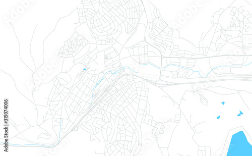 Pernik, Bulgaria bright vector map