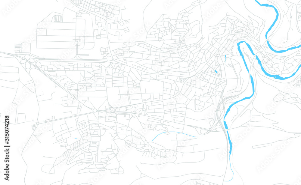 Veliko Tarnovo, Bulgaria bright vector map