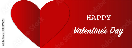 Valentine's day banner. Red heart with red background. Brochure design template vector. Valentines day illustration. Creative flyer template. Banner, poster template.