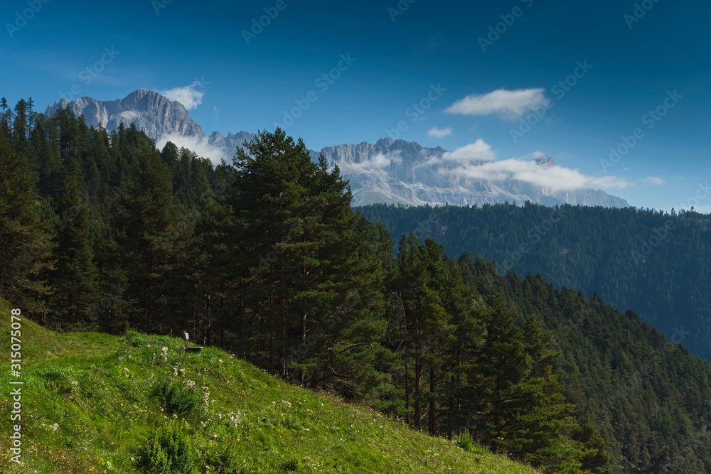 Fototapeta premium Alto Adige sunny day outdoor travel