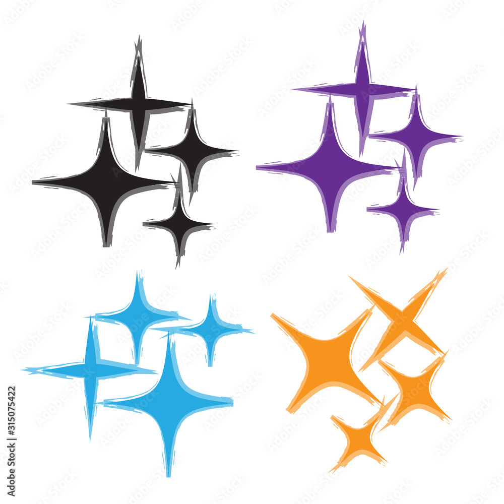 Glowing light effect star. Sparkle lights vector Glowing light effect star. Sparkle lights vector