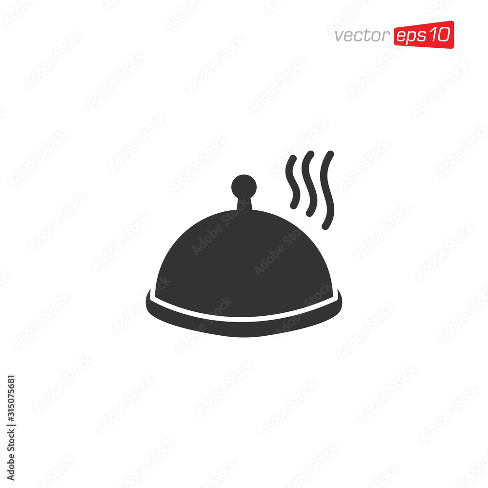 Fototapeta premium Dish Food Icon Design Illustration