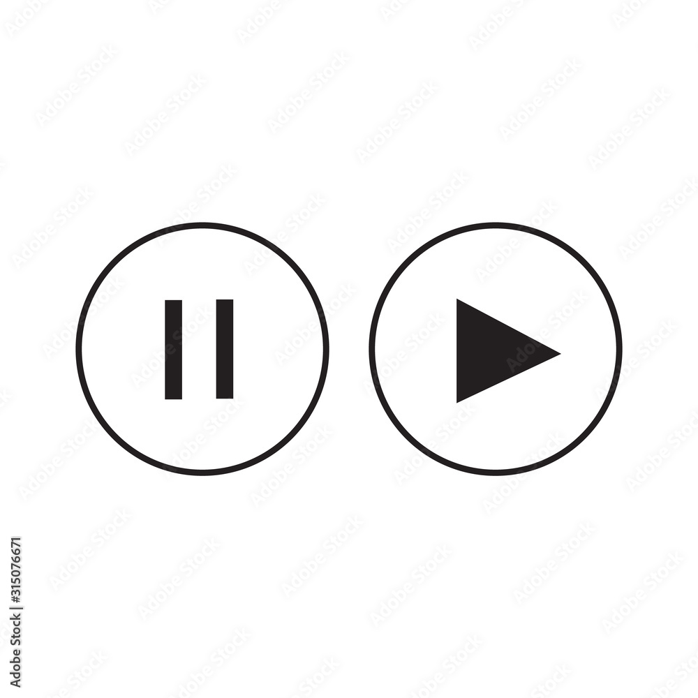 Play vector icon. Button play vector